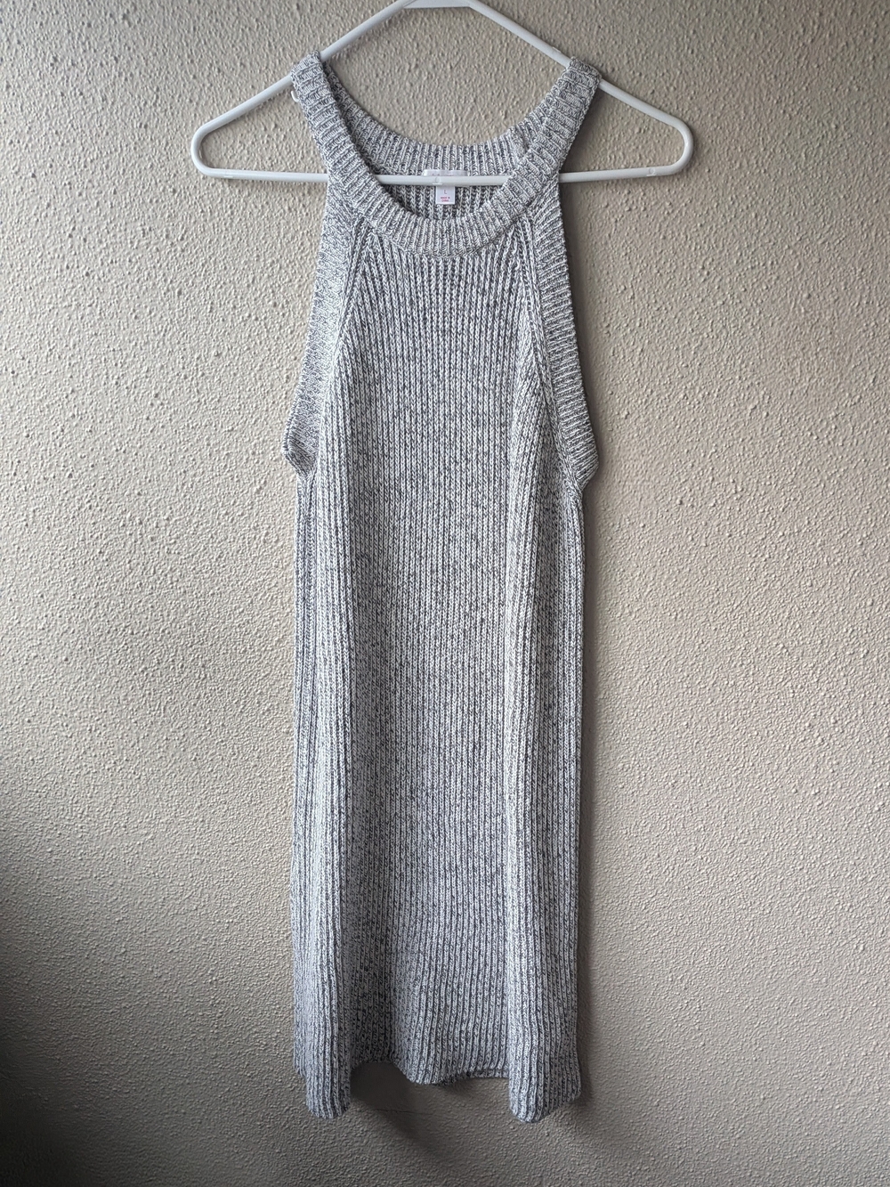 Xhilaration Gray Ribbed Sleeveless Midi Dress